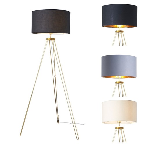Gold floor lamp tripod - tripod, base