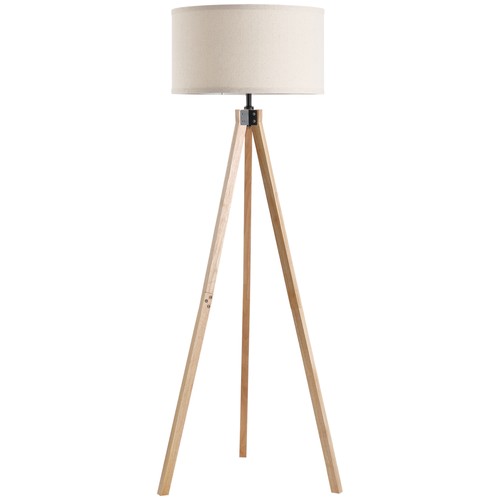 Homcom wood tripod floor - floor, lamp