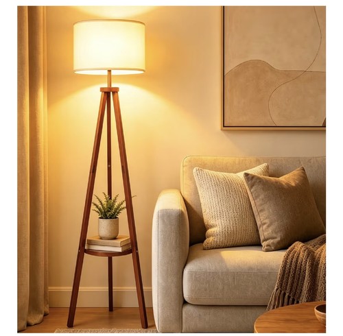 Wooden tripod floor lamp - floor,