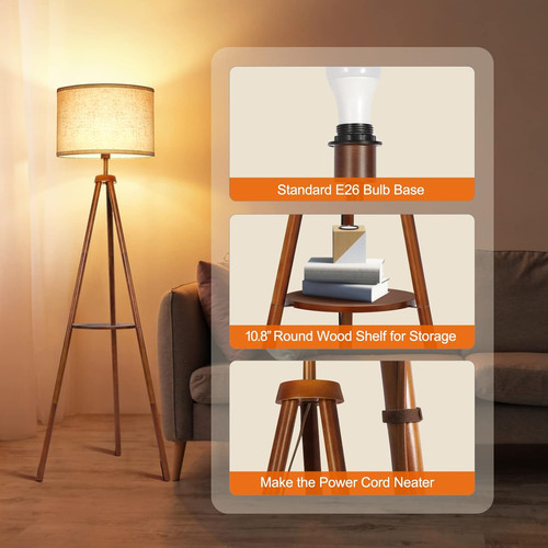 Solid wood tripod - tripod, floor