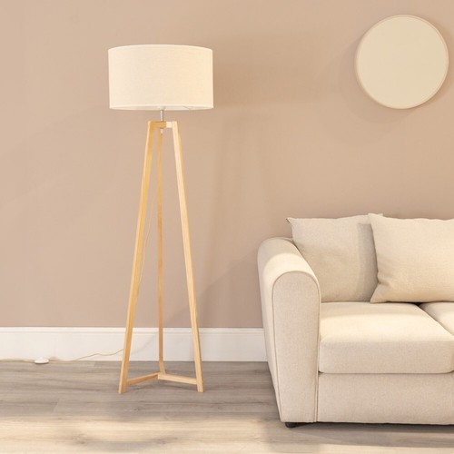 Natural wood tripod floor - natural,