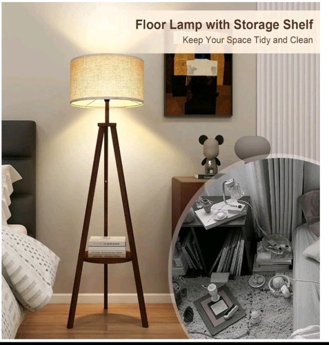 Wooden tripod floor lamp - tripod,