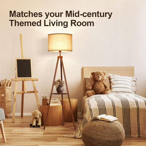 Solid wood tripod floor lamp - tripod,