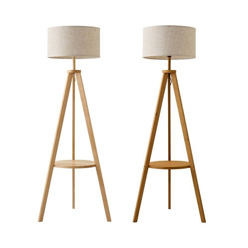 Wooden tripod floor lamp - wooden,
