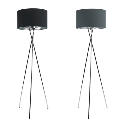 Chrome tripod floor lamp - chrome,