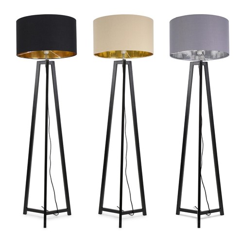 Black wooden tripod - tripod, lamp