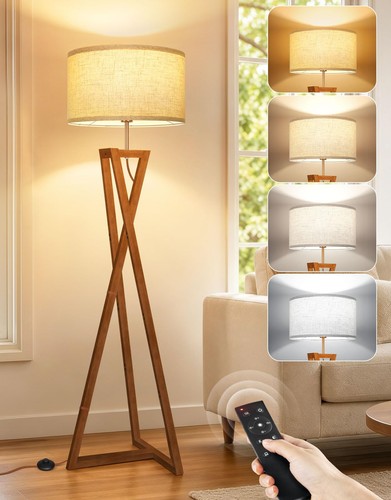 Outon walnut tripod floor - floor, lamp