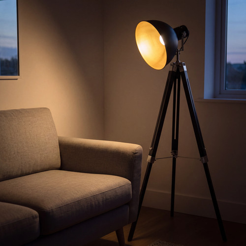 Tripod floor lamp with - tripod,