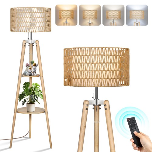 Outon wood tripod floor lamp - wood,