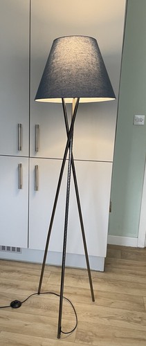 Gun metal tripod floor - gun, lamp