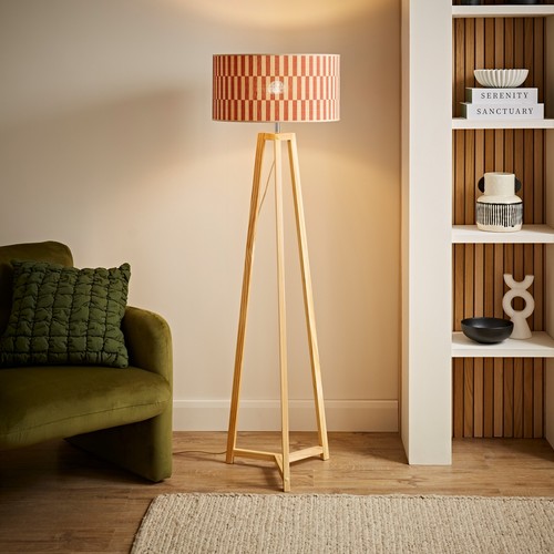 Wood tripod floor lamp - floor,